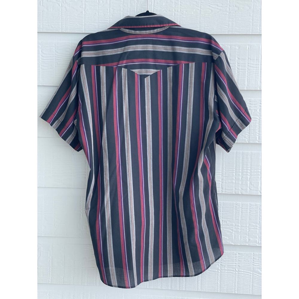 Panhandle Slim Short sleeve Vintage pearl snap western shirt size L 17 neck - Picture 2 of 8